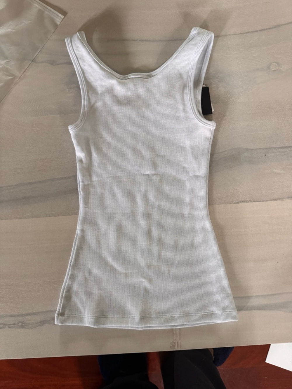 knix White Ribbed Scoop Tank - Picture 2 of 4